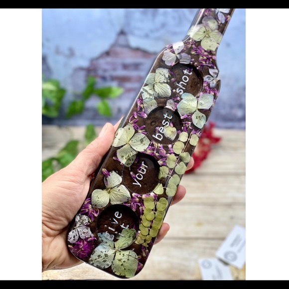 Handmade resin Shot Glass Holder- give it your best shot - Picture 1 of 6